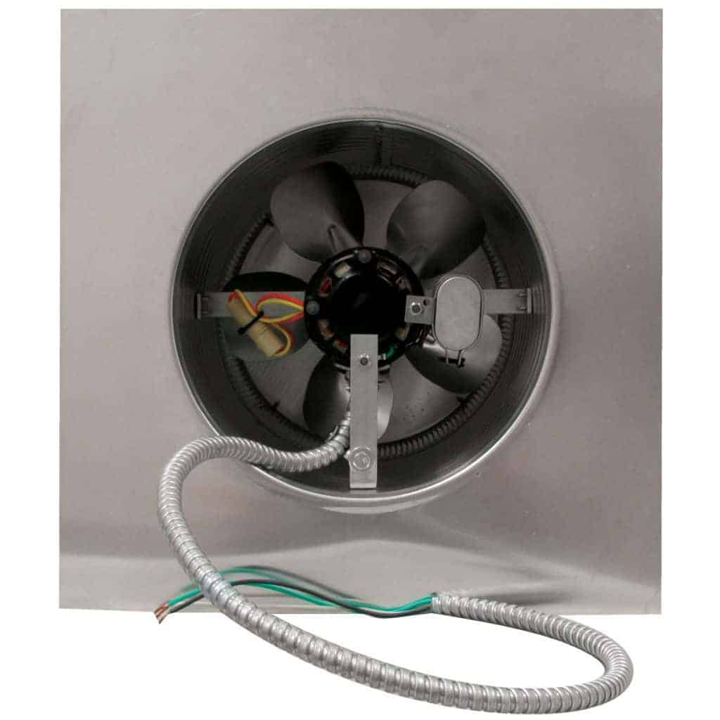 Model AF-10-C4 | Aura Fan | 10" Diameter | 4" Tall Collar | Flat Flange | CFM: 500