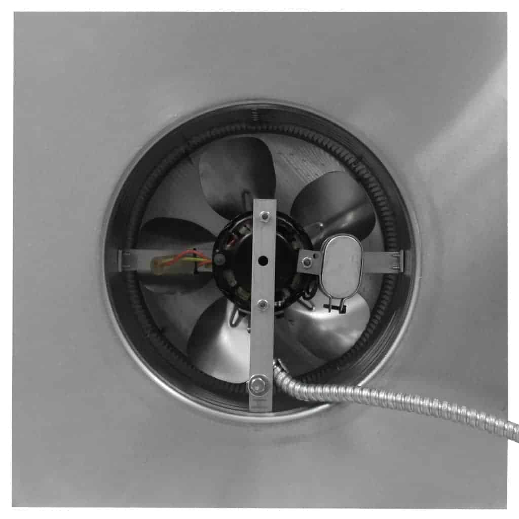 Model AF-10-C4 | Aura Fan | 10" Diameter | 4" Tall Collar | Flat Flange | CFM: 500