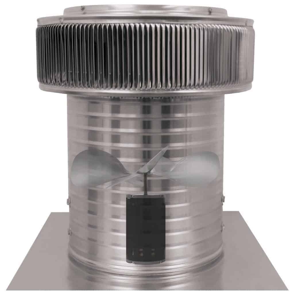 Model AF-12-C12 | Aura Fan | 12" Diameter | 12" Tall Collar | Flat Flange | CFM: 800