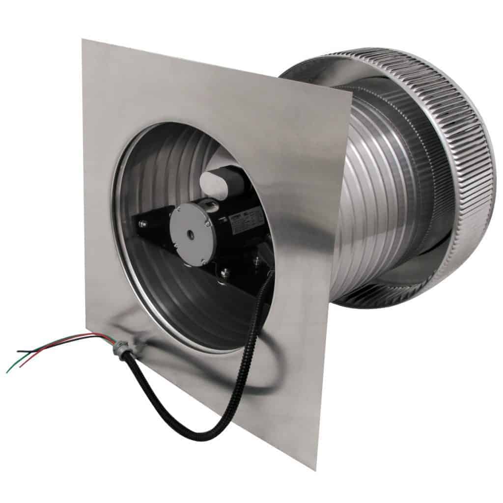 Model AF-12-C12 | Aura Fan | 12" Diameter | 12" Tall Collar | Flat Flange | CFM: 800