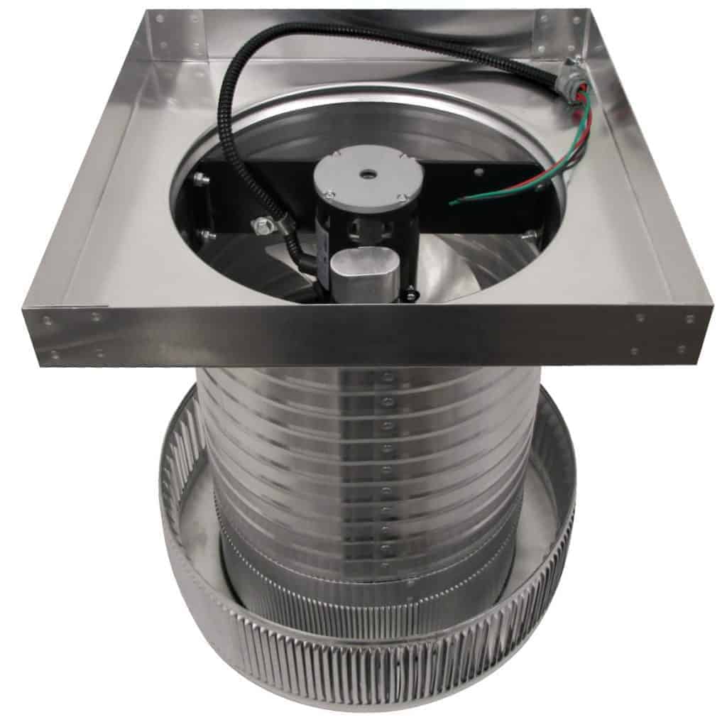 Model AF-12-C12-CMF | Aura Fan | 12" Diameter | 12" Tall Collar | Curb Mount Flange | CFM: 800