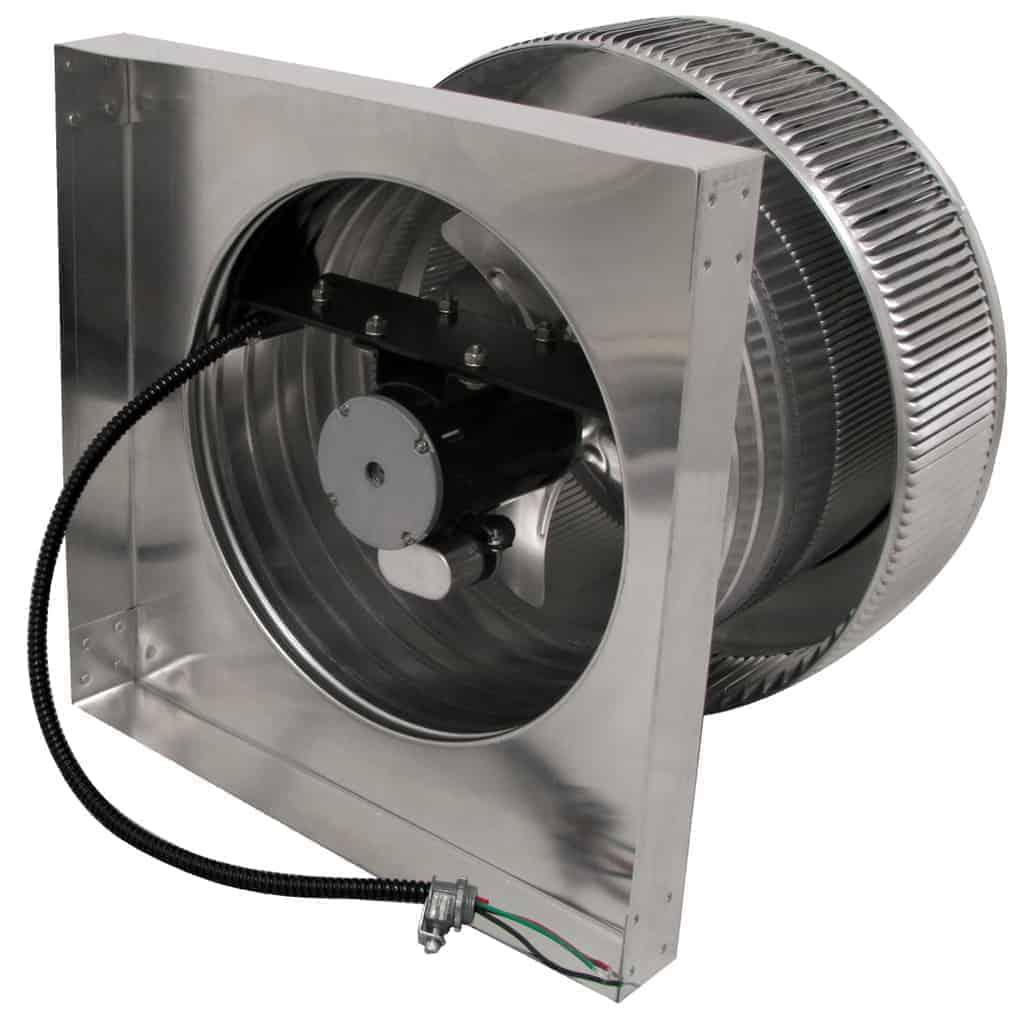 Model AF-12-C6-CMF | Aura Fan | 12" Diameter | 6" Tall Collar | Curb Mount Flange | CFM: 800