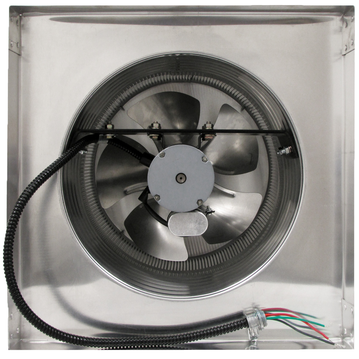 Model AF-12-C6-CMF | Aura Fan | 12" Diameter | 6" Tall Collar | Curb Mount Flange | CFM: 800