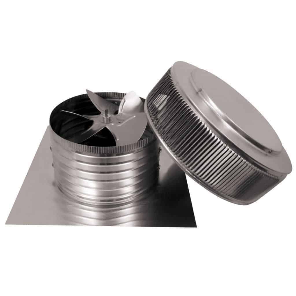 Model AF-12-C6 | Aura Fan | 12" Diameter | 6" Tall Collar | Flat Flange | CFM: 800