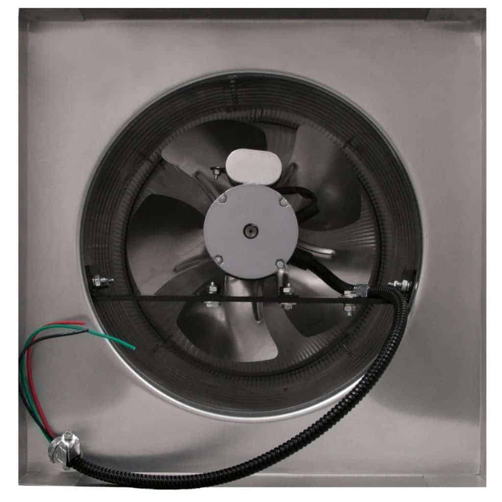 Model AF-12-C8-CMF | Aura Fan | 12" Diameter | 8" Tall Collar | Curb Mount Flange | CFM: 800