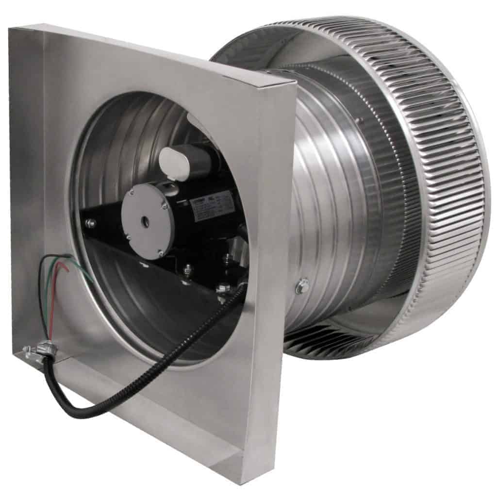 Model AF-12-C8-CMF | Aura Fan | 12" Diameter | 8" Tall Collar | Curb Mount Flange | CFM: 800