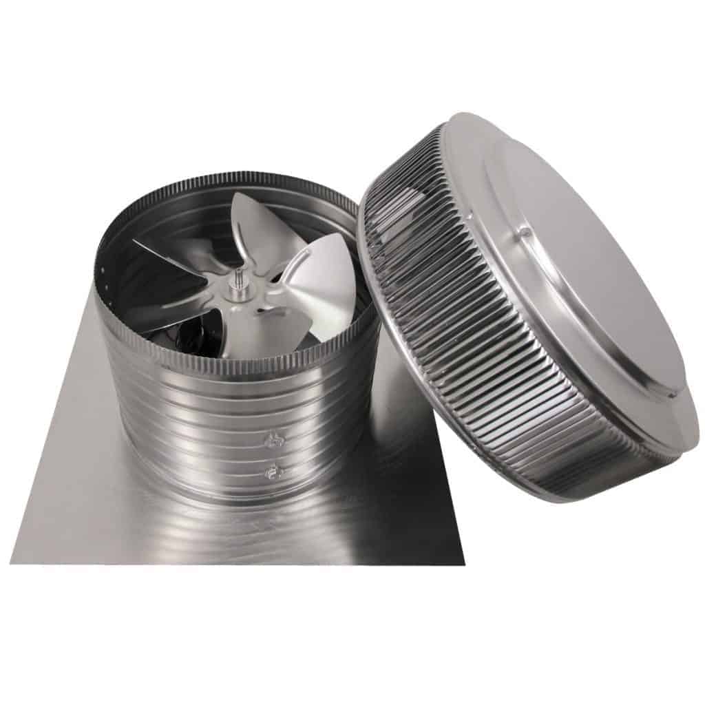 Model AF-12-C8 | Aura Fan | 12" Diameter | 8" Tall Collar | Flat Flange | CFM: 800