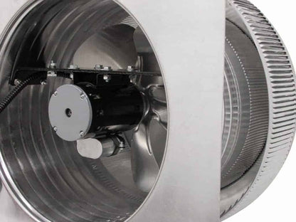 Model AF-14-C8 | Aura Fan | 14" Diameter | 8" Tall Collar | Flat Flange | CFM: 1000