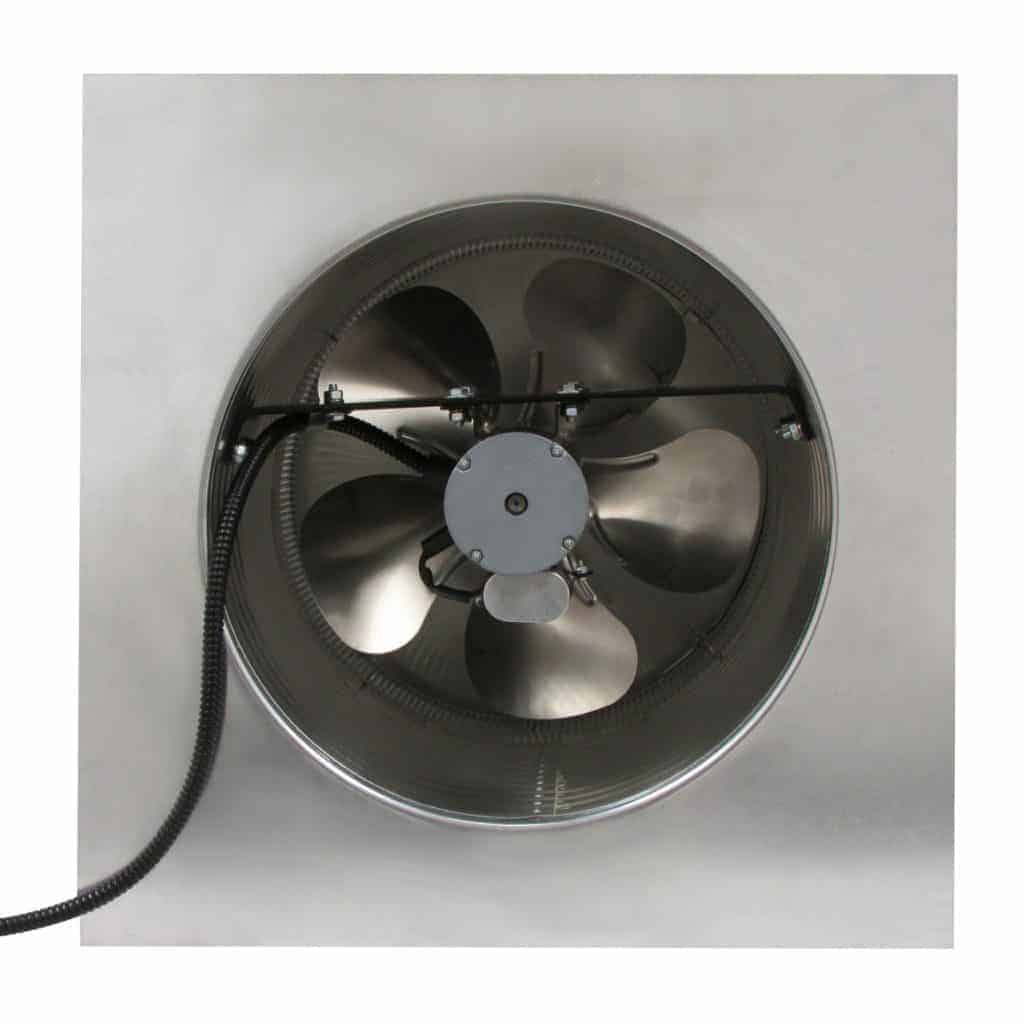 Model AF-14-C12 | Aura Fan | 14" Diameter | 12" Tall Collar | Flat Flange | CFM: 1000