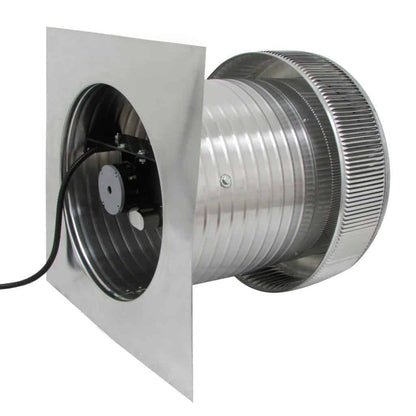 Model AF-14-C12 | Aura Fan | 14" Diameter | 12" Tall Collar | Flat Flange | CFM: 1000