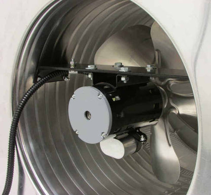 Model AF-14-C12 | Aura Fan | 14" Diameter | 12" Tall Collar | Flat Flange | CFM: 1000