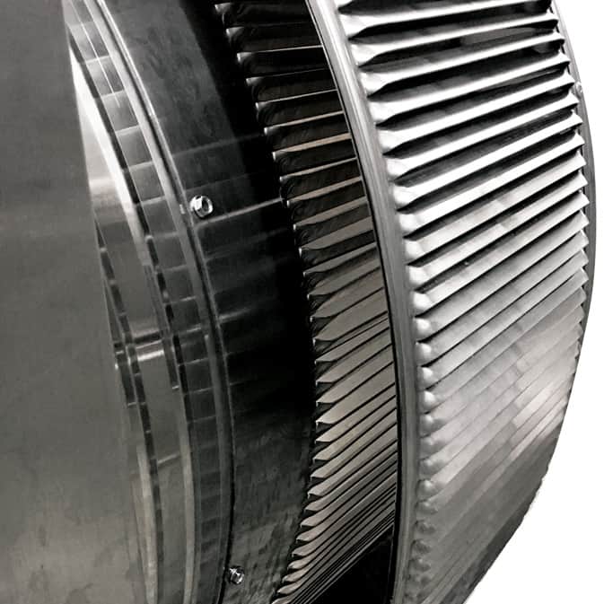 Model AF-30-C6-CMF | Aura Fan | 30" Diameter | 6" Tall Collar | Curb Mount Flange | CFM: 8000