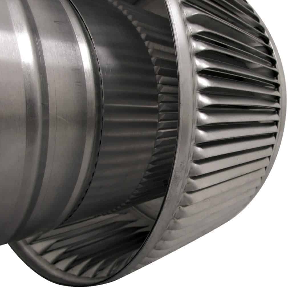 Model AF-6-C4 | Aura Fan | 6" Diameter | 4" Tall Collar | Flat Flange | CFM: 120