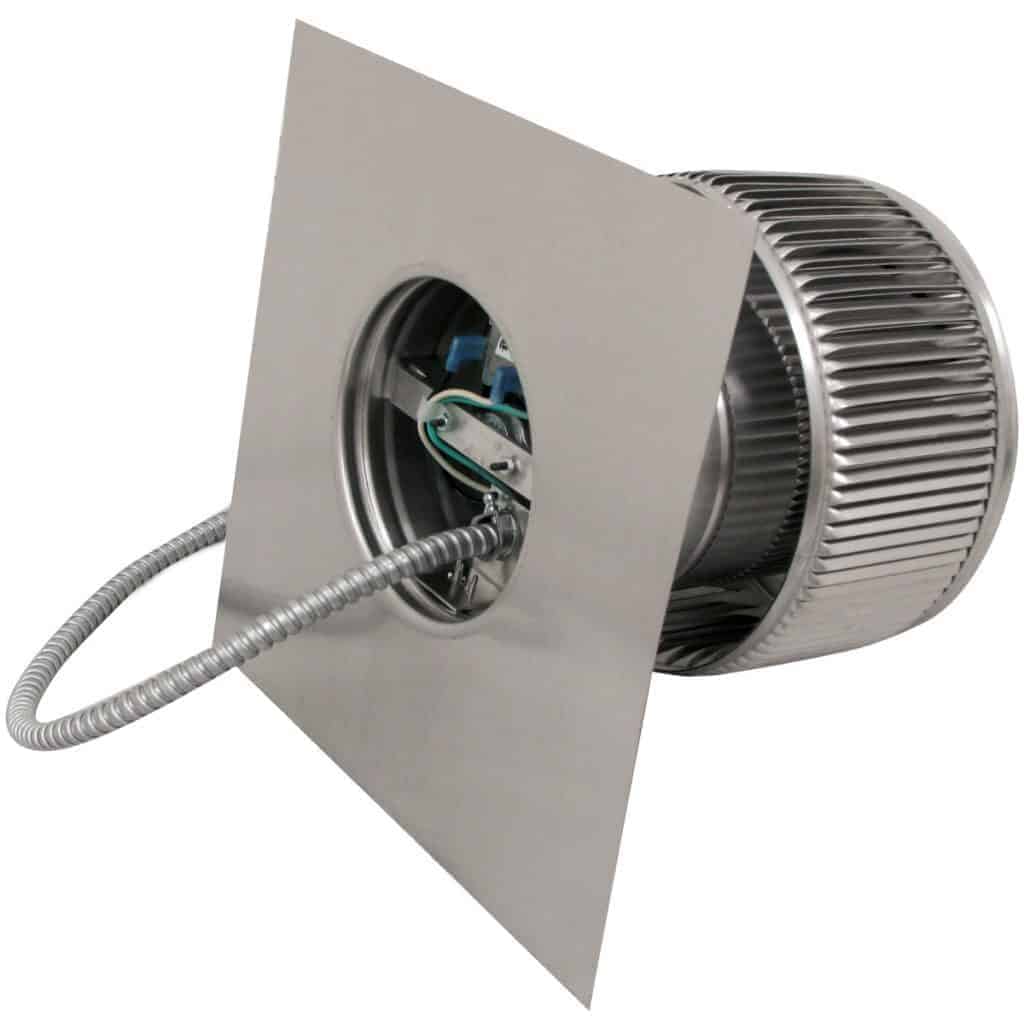 Model AF-6-C4 | Aura Fan | 6" Diameter | 4" Tall Collar | Flat Flange | CFM: 120