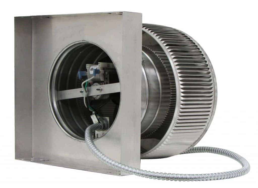 Model AF-8-C4-CMF | Aura Fan | 8" Diameter | 4" Tall Collar | Curb Mount Flange | CFM: 250