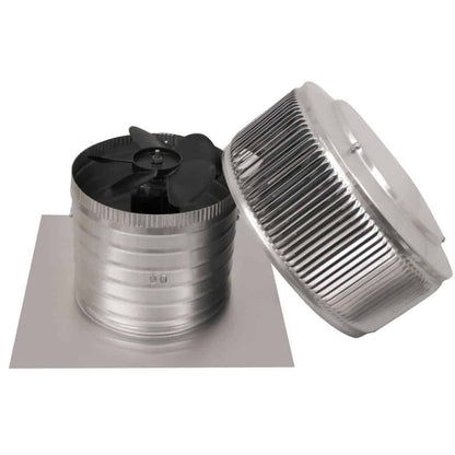 Model AF-8-C6 | Aura Fan | 8" Diameter | 6" Tall Collar | Flat Flange | CFM: 250