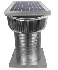 Aura Solar Exhaust Fan 524 CFM | 10" Diameter | 12" Tall Collar | Curb Mount Flange - Active Ventilation Products