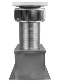 Aura Solar Exhaust Fan 524 CFM | 10" Diameter | 12" Tall Collar | Curb Mount Flange - Active Ventilation Products