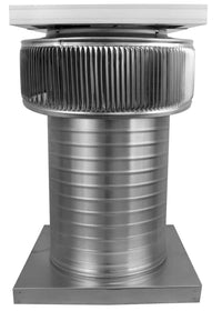 Aura Solar Exhaust Fan 524 CFM | 10" Diameter | 12" Tall Collar | Curb Mount Flange - Active Ventilation Products
