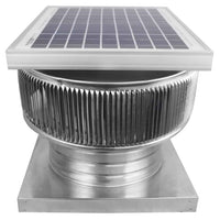 Aura Solar Exhaust Fan 524 CFM | 10" Diameter | 4" Tall Collar | Curb Mount Flange - Active Ventilation Products