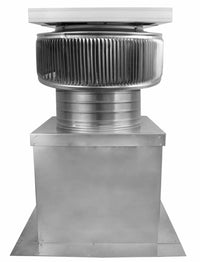 Aura Solar Exhaust Fan 524 CFM | 10" Diameter | 4" Tall Collar | Curb Mount Flange - Active Ventilation Products