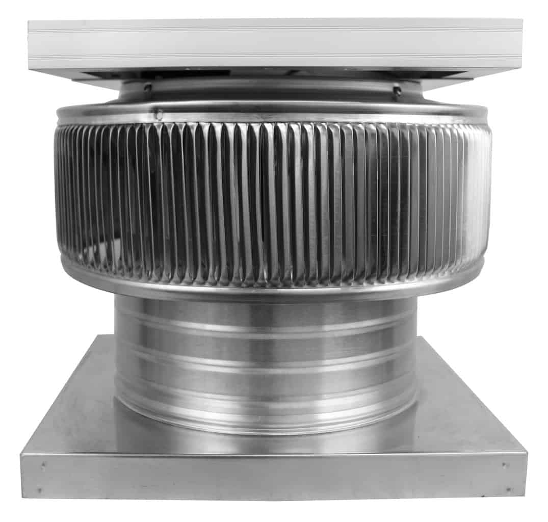 Aura Solar Exhaust Fan 524 CFM | 10" Diameter | 4" Tall Collar  | Curb Mount Flange