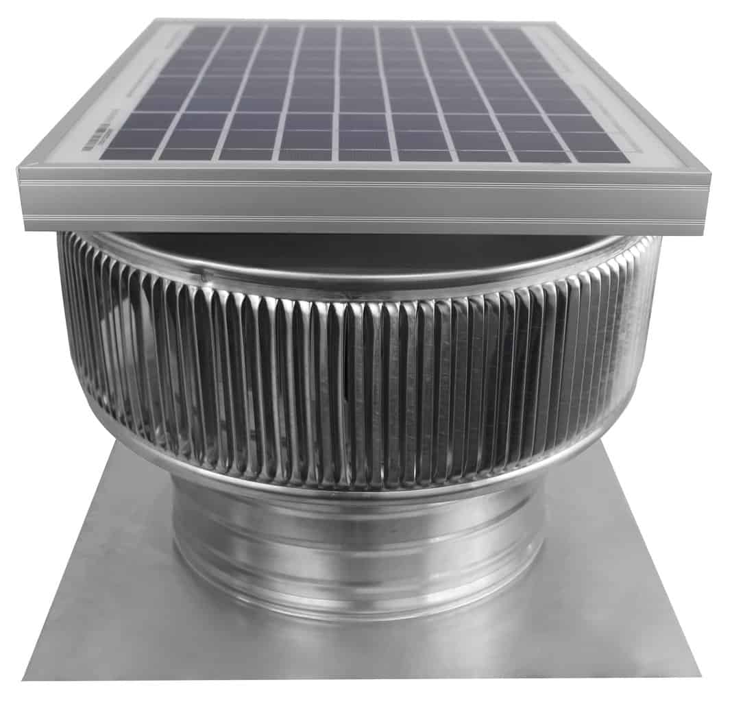 Model ASF-10-C4 | Aura Solar Fan | 10" Diameter | 4" Tall Collar | CFM: 524