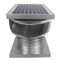 Aura Solar Exhaust Fan 524 CFM | 10" Diameter | 6" Tall Collar | Curb Mount Flange - Active Ventilation Products