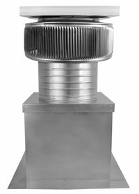 Aura Solar Exhaust Fan 524 CFM | 10" Diameter | 6" Tall Collar | Curb Mount Flange - Active Ventilation Products