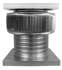 Aura Solar Exhaust Fan 524 CFM | 10" Diameter | 6" Tall Collar | Curb Mount Flange - Active Ventilation Products
