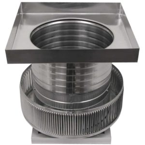 Aura Solar Exhaust Fan 740 CFM | 12" Diameter | 6" Tall Collar  | Curb Mount Flange