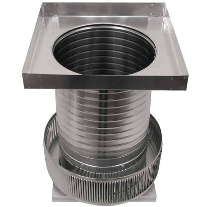 Aura Solar Exhaust Fan 524 CFM | 10" Diameter | 12" Tall Collar  | Curb Mount Flange