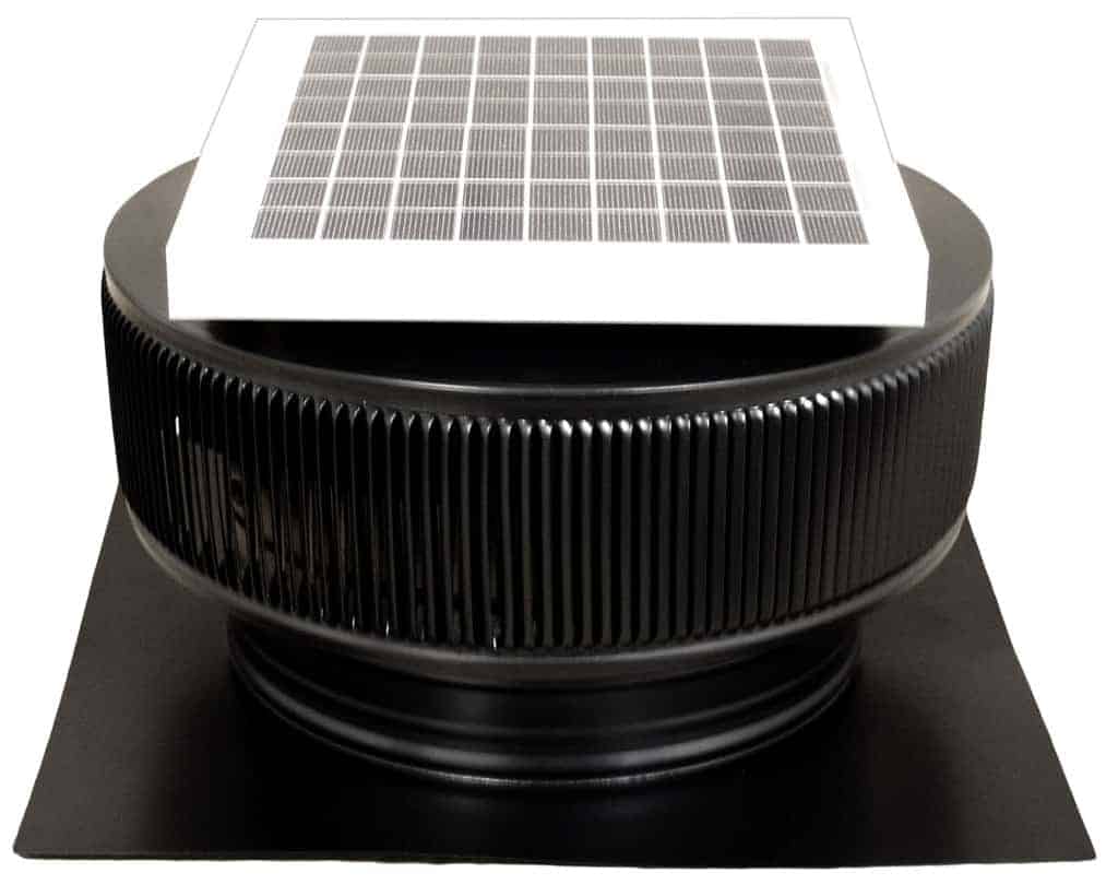 Model ASF-12-C2 | Aura Solar Fan | 12" Diameter | 2" Tall Collar | CFM: 740