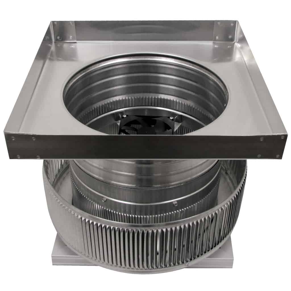 Aura Solar Exhaust Fan 524 CFM | 10" Diameter | 4" Tall Collar  | Curb Mount Flange