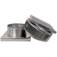 Aura Solar Exhaust Fan 524 CFM | 10" Diameter | 4" Tall Collar | Curb Mount Flange - Active Ventilation Products