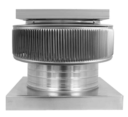 Aura Solar Exhaust Fan 740 CFM | 12" Diameter | 4" Tall Collar  | Curb Mount Flange