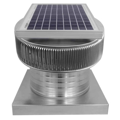 Aura Solar Exhaust Fan 740 CFM | 12" Diameter | 6" Tall Collar  | Curb Mount Flange