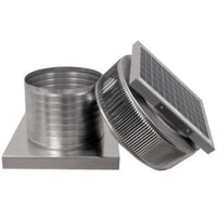Aura Solar Exhaust Fan 740 CFM | 12" Diameter | 8" Tall Collar | Curb Mount Flange - Active Ventilation Products
