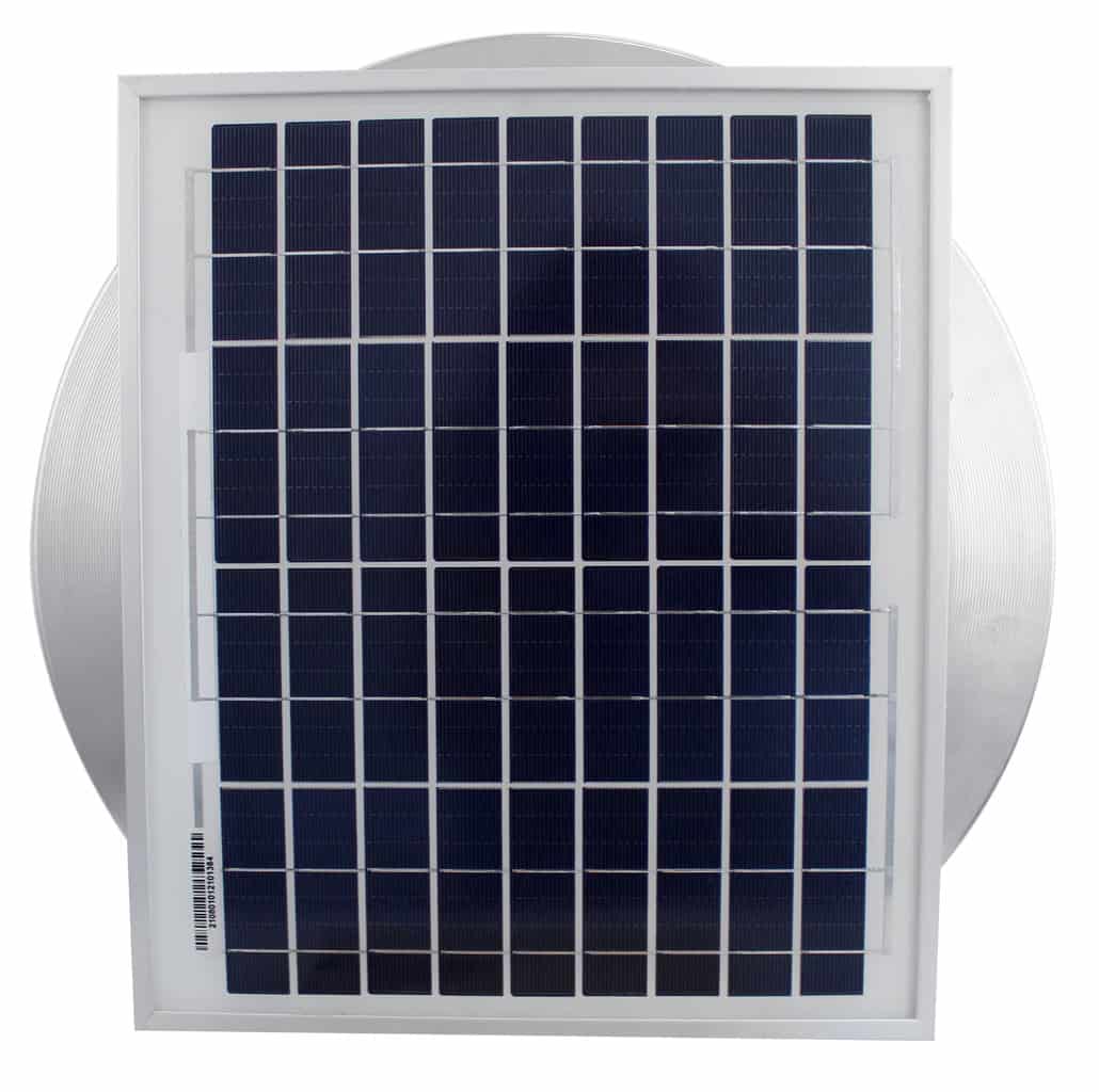 Model ASF-12-C8 | Aura Solar Fan | 12" Diameter | 8" Tall Collar | CFM: 740