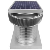Aura Solar Exhaust Fan 1,007 CFM | 14" Diameter | 12" Tall Collar | Curb Mount Flange - Active Ventilation Products