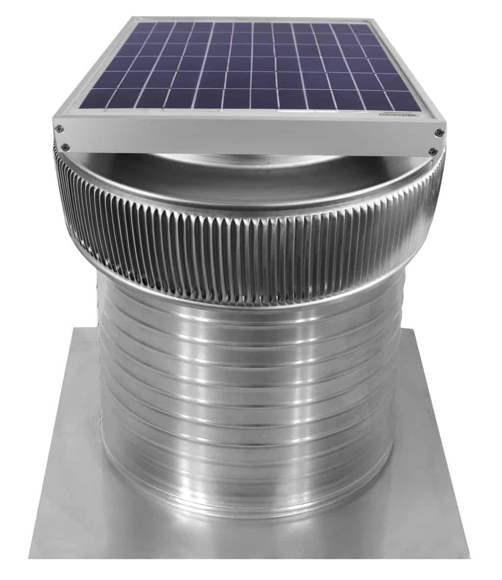 Model ASF-14-C12 | Aura Solar Fan | 14" Diameter | 12" Tall Collar | CFM: 1007