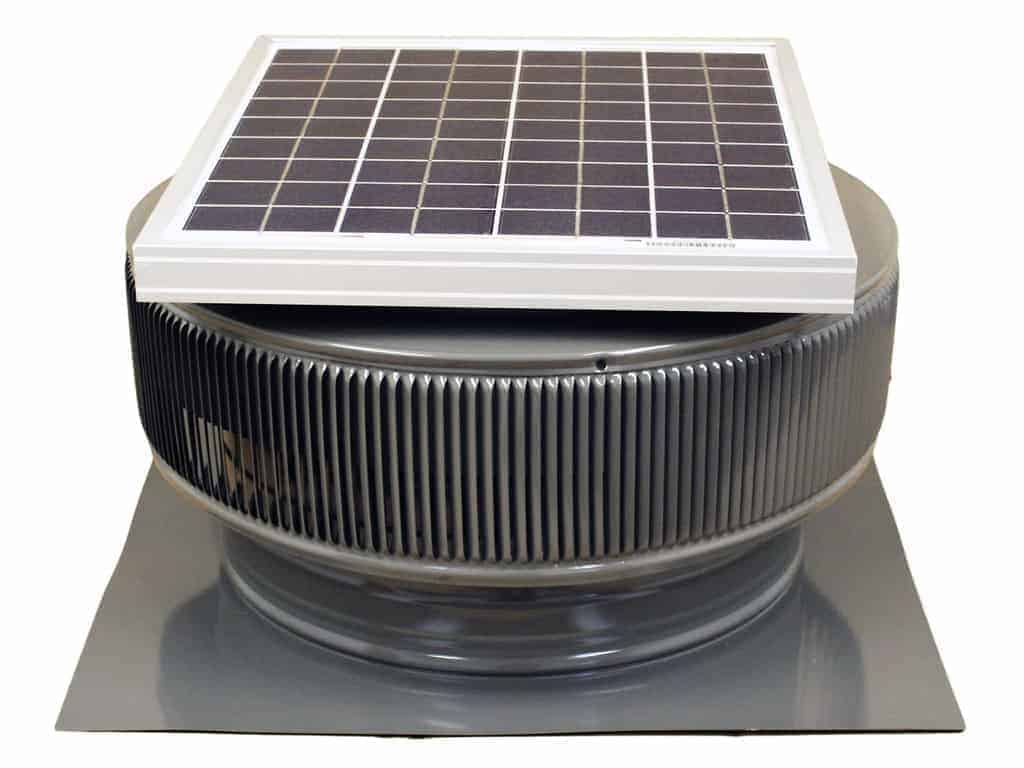 Model ASF-14-C2 | Aura Solar Fan | 14" Diameter | 2" Tall Collar | CFM: 1007