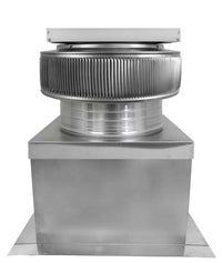 Aura Solar Exhaust Fan 1,007 CFM | 14" Diameter | 4" Tall Collar | Curb Mount Flange - Active Ventilation Products