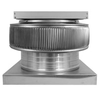 Aura Solar Exhaust Fan 1,007 CFM | 14" Diameter | 4" Tall Collar | Curb Mount Flange - Active Ventilation Products