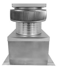 Aura Solar Exhaust Fan 1,007 CFM | 14" Diameter | 6" Tall Collar | Curb Mount Flange - Active Ventilation Products