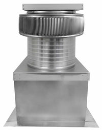 Aura Solar Exhaust Fan 1,007 CFM | 14" Diameter | 8" Tall Collar | Curb Mount Flange - Active Ventilation Products