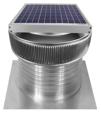 Model ASF-14-C8 | Aura Solar Fan | 14" Diameter | 8" Tall Collar | CFM: 1007