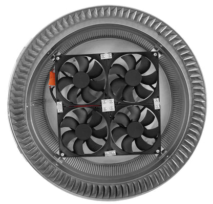 Model ASF-14-C2 | Aura Solar Fan | 14" Diameter | 2" Tall Collar | CFM: 1007