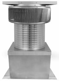 Aura Solar Exhaust Fan 1,375 CFM | 16" Diameter | 12" Tall Collar | Curb Mount Flange - Active Ventilation Products