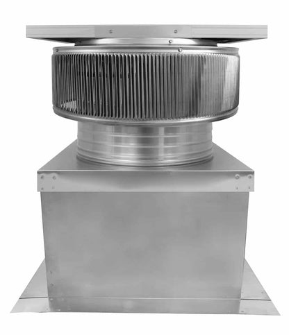 Aura Solar Exhaust Fan 1,375 CFM | 16" Diameter | 4" Tall Collar  | Curb Mount Flange